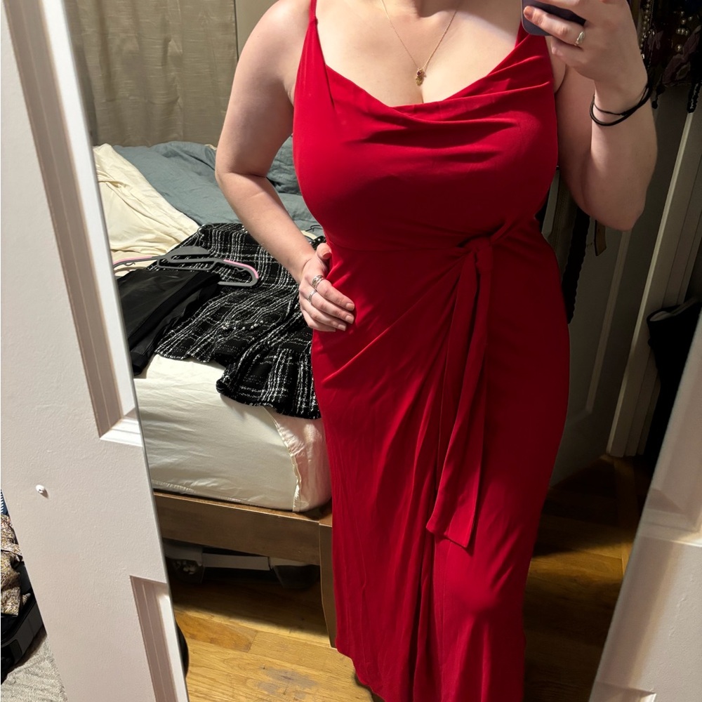 Diane Von Furstenberg Asymmetrical Red Dress
